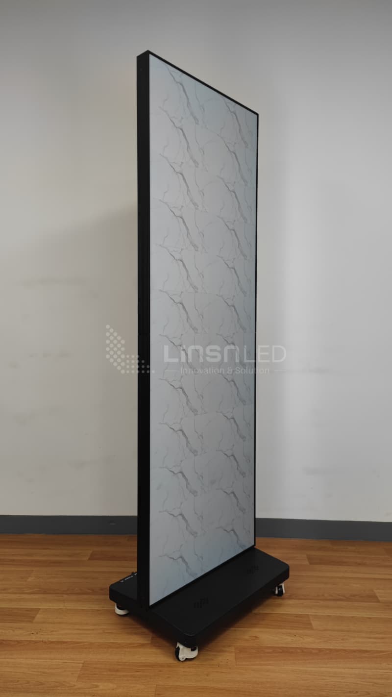 LC60CF Marble LED Poster - Front Side View