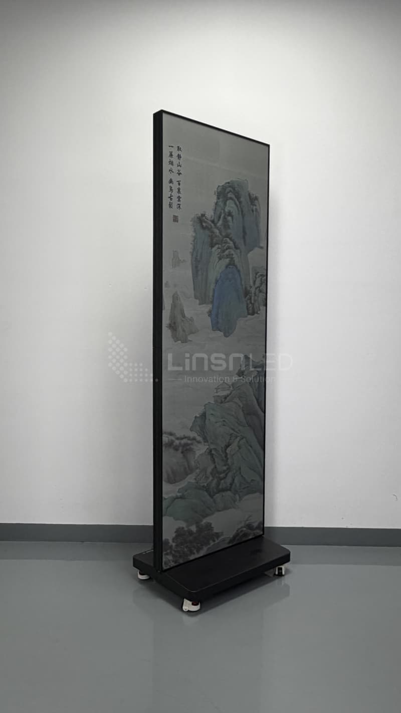 LC60CF Painting Texture LED Poster - Fornt Side View